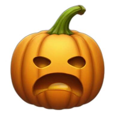 A sweating pumpkin sticker
