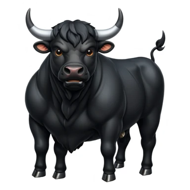 Black bull sticker