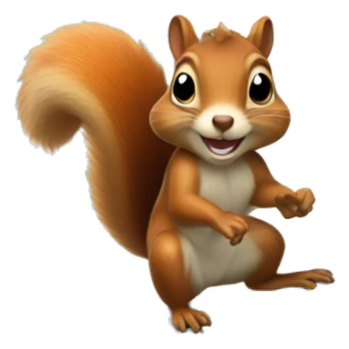 squirrel on surfboard sticker