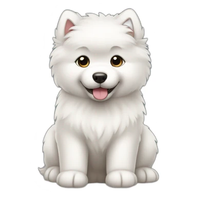samoyed puppy full body sticker
