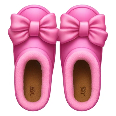 Pink Ugg slippers bows  sticker