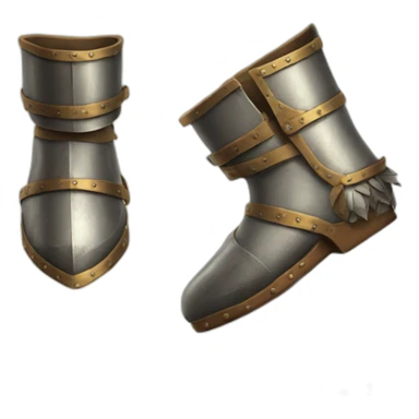 Medieval armor shoe sticker