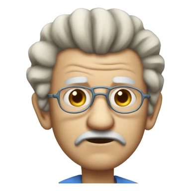 old yucky person with a hedious blue mohawk  sticker