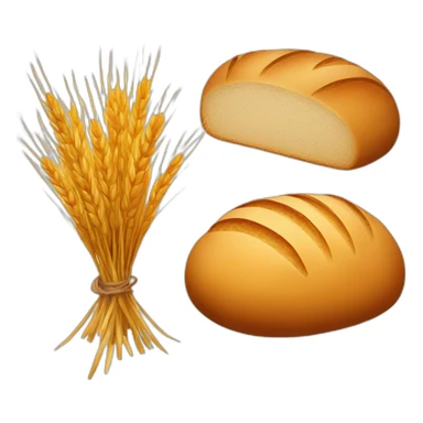 Bread, wheat and candle on a table sticker