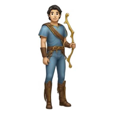 male sagittarius from zodiac full body  detailed sticker