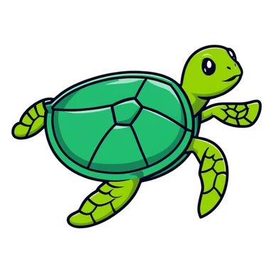 friendly sea turtle sticker