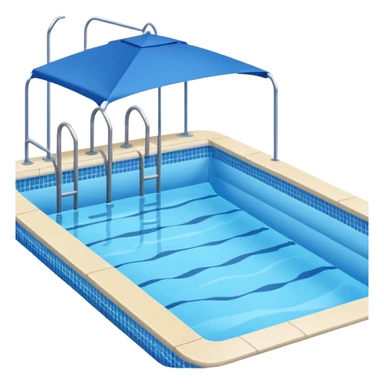 Swimming pool with lap lanes sticker