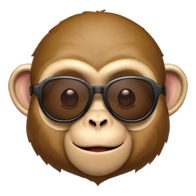 Monkey with bex sunglasses  sticker