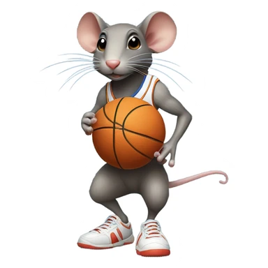 Basketball rat  sticker