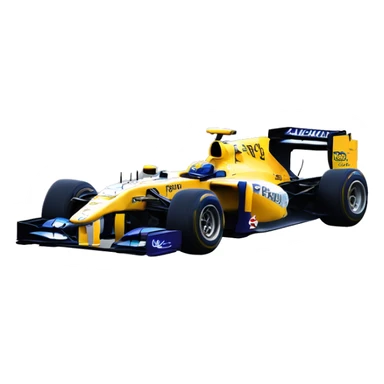 fernando alonsos renault r25 formula 1 car sideways sticker