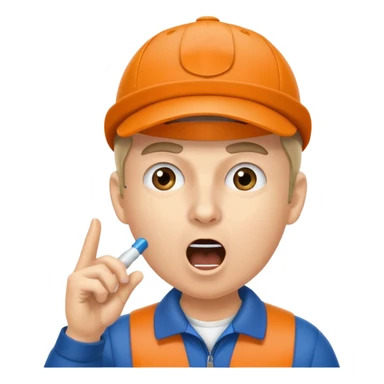 A coach with a cap and whistle, shouting instructions energetically. sticker