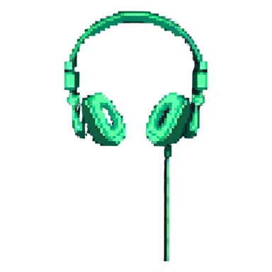 green headphones sticker