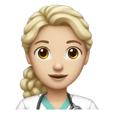 nurse white girl sticker