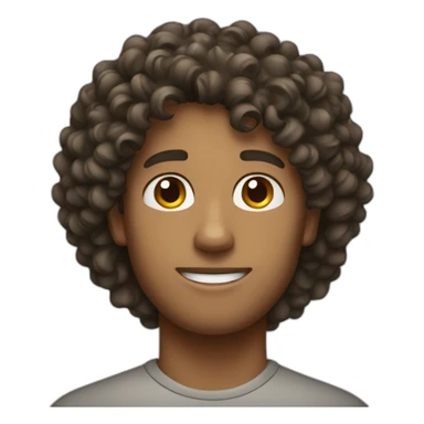 A curly hair guy sticker