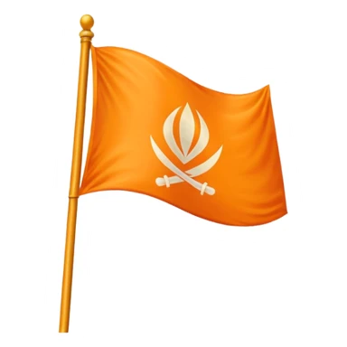 Use orange flag and sikh emoji this 🪯 and make sure emoji fit in Flag  sticker