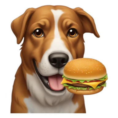 Dog eat the burger sticker