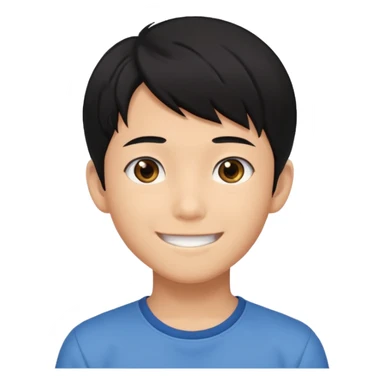 Anime style asian boy head sticker