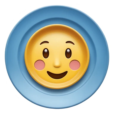 create me an image of ceramic plate emoji sticker