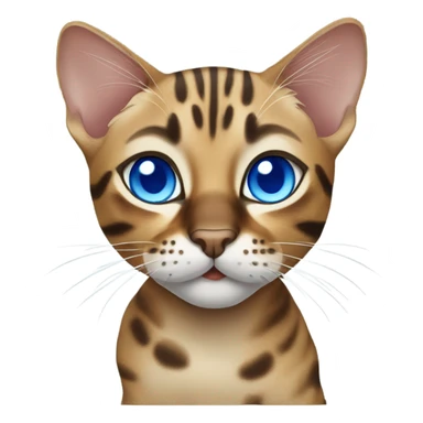 Bengal cat with blue eyes sticker