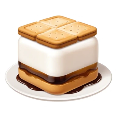smore type marshmallow with coffee jelly sticker