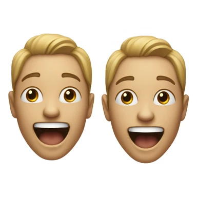 Laughing and sad sticker