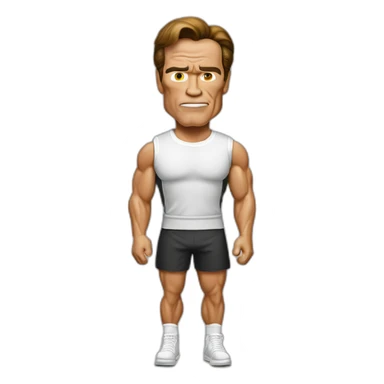 arnold schwarzenegger in tennis skirt sticker