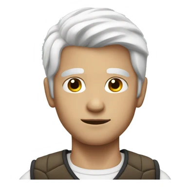 white haired boy in vest sticker