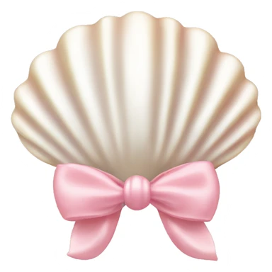 Pearl shell and light pink bow sticker