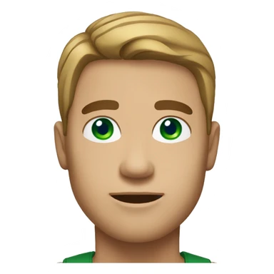 Man with light brown hair medium skin tone with green blue eyes sticker