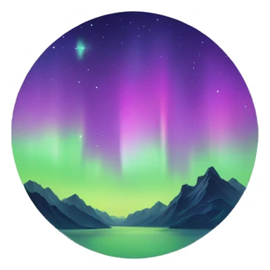 Aurora borealis sticker