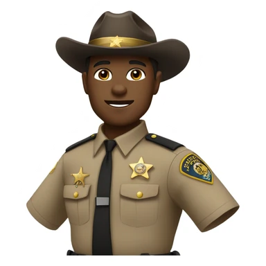 Light Black man as a sheriff Deputy sticker