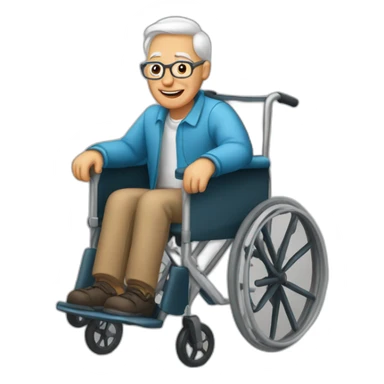 Grandfather sawyer in a wheelchair sticker
