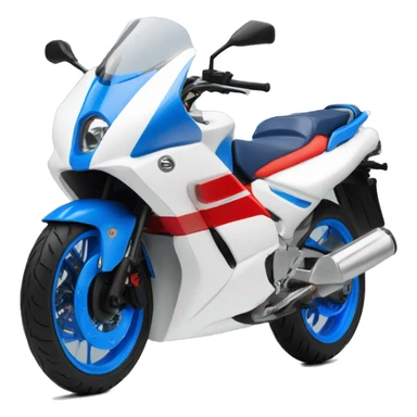Moto numéro 9 bleu blanc rouge  sticker