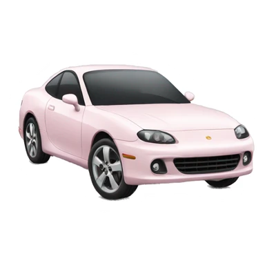 white and light pink car sticker