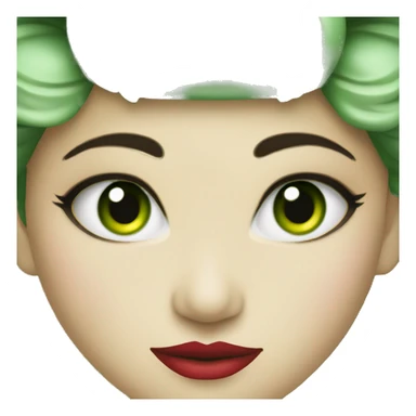 Green eyes geisha sticker