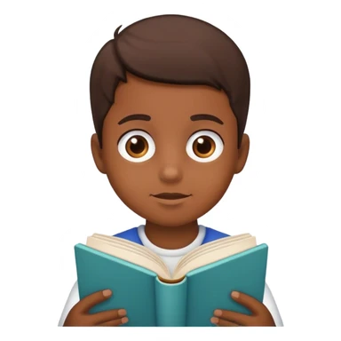 a kid reading a book sticker