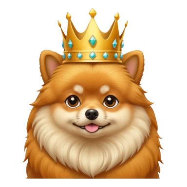 lulu pomeranian crown sticker
