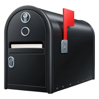 black unified mailbox sticker