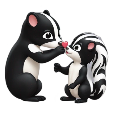Skunk with kiss sticker