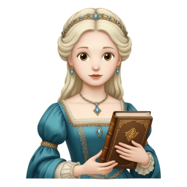 Renaissance lady sticker