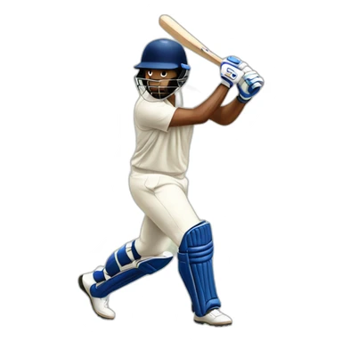 Rolando playing cricket sticker