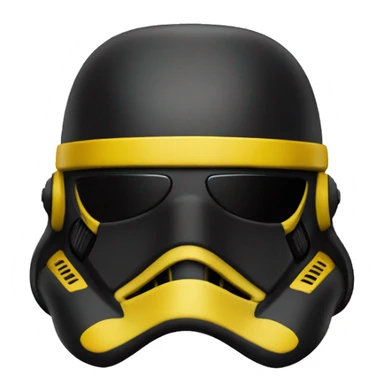Black and yellow stormtrooper helmet  sticker