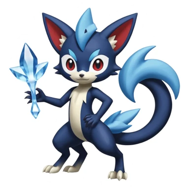 Meloetta-Weavile-Sneasel-Meowstic-Pokémon-Fakémon-fusion-hybrid-creature sticker