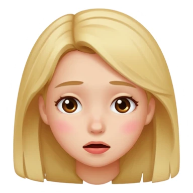 Girl embarrassed  sticker