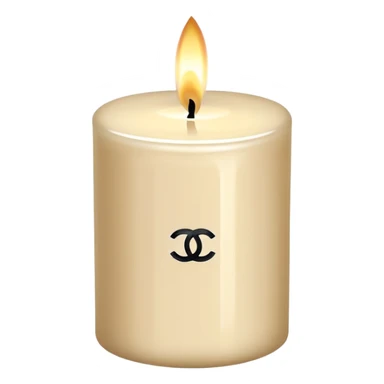 beige chanel candle  sticker