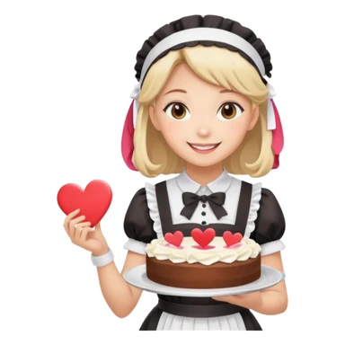 Maid cafe girl sticker