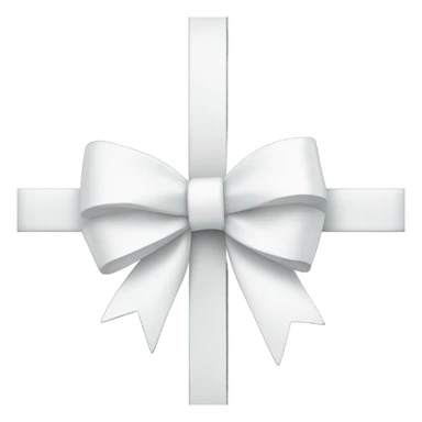 White asthetic clean Christmas bow  sticker
