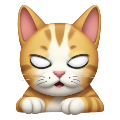 Cat with headache  sticker