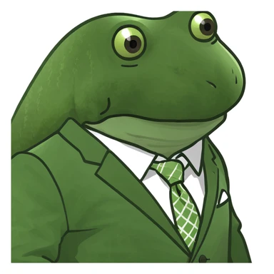 bufo in a japanese suit sticker
