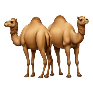 High resolution camels without fur sticker